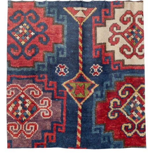 ブルーレ王室のッドカザックエルパソビブ  シャワーカーテン (正面)