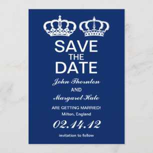 ブルーロイヤルカップル　Save the Date 招待状