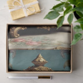 ブルーロココ香水ボトル2デクページ紙 薄葉紙 (ギフト)