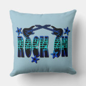 ブルーロゴロックオンギター&スターズ装飾用クッション クッション (裏面)