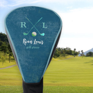 ブルーロゴ名ゴルフヘッドカバー ゴルフヘッドカバー