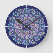 ブルーロザス ラウンド壁時計 (正面)