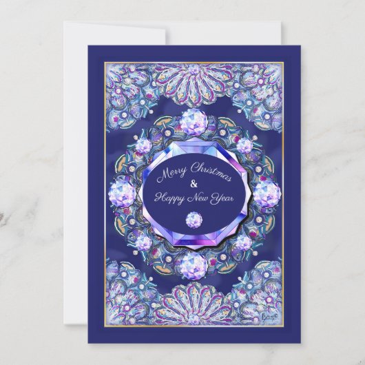 ブルーロザースクリスマスカード カード (正面)