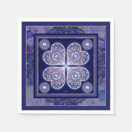 ブルーロザース スタンダードカクテルナプキン (正面)