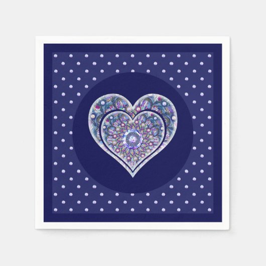 ブルーロザース スタンダードカクテルナプキン (正面)