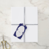 ブルーロザース&スノーフレーク ギフトタグ (より糸付き)