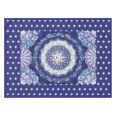 ブルーロザース&スノーフレーク テーブルクロス (正面(横))