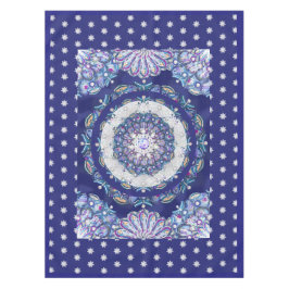 ブルーロザース&スノーフレーク テーブルクロス