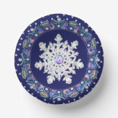 ブルーロザース&スノーフレーク ペーパーボウル (正面)