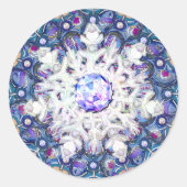 ブルーロザース&スノーフレーク ラウンドシール (正面)