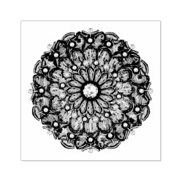 ブルーロザース&スノーフレーク ラバースタンプ