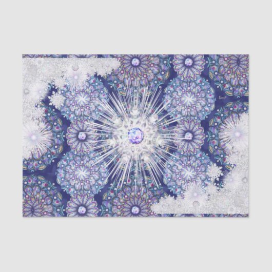 ブルーロザース&スノーフレーク 薄葉紙 (正面)