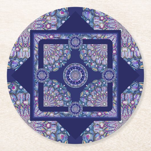 ブルーロザース ラウンドペーパーコースター (正面)