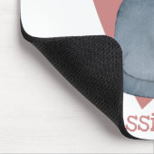 ブルーロシアのキャットウォーター色子猫ピンクハート マウスパッド (コーナー)