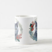 ブルーロシアのキャットクリスマスリースフェスティバルキッテン コーヒーマグカップ (中央)