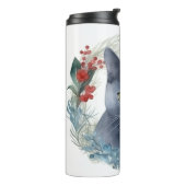 ブルーロシアのキャットクリスマスリースフェスティバルキッテン タンブラー (回転左)