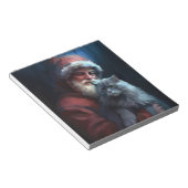 ブルーロシアのキャットサンタクロースフェスティバルクリスマス ノートパッド (アングル)