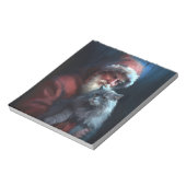 ブルーロシアのキャットサンタクロースフェスティバルクリスマス ノートパッド (回転)