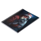 ブルーロシアのキャットサンタクロースフェスティバルクリスマス ノートブック (左側)