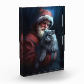 ブルーロシアのキャットサンタクロースフェスティバルクリスマス フォトブロック (左)