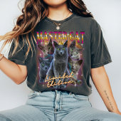 ブルーロシアのキャットブートレッグスタイルシルバーキャットヴィンテージ トライブレンドTシャツ