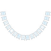 ブルーロッキングホースギンガムボーイベビーバナー バンティングフラッグ (全)