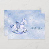 ブルーロッキングホースサンキューカード サンキューカード (正面/裏面)