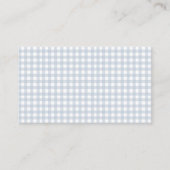 ブルーロッキングホースボーイベビーシャワー予約リクエスト エンクロージャーカード (裏面)