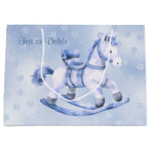 ブルーロッキングホース抱き枕 ラージペーパーバッグ (正面)