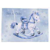 ブルーロッキングホース抱き枕 ラージペーパーバッグ (裏面)