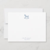 ブルーロッキングホース男の赤ちゃん子供部屋 サンキューカード (正面)