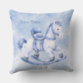 ブルーロッキングホース装飾用クッション クッション (裏面)