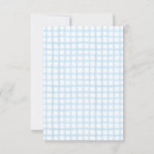 ブルーロッキングホース赤ちゃんシャワーサンキューカード サンキューカード (裏面)