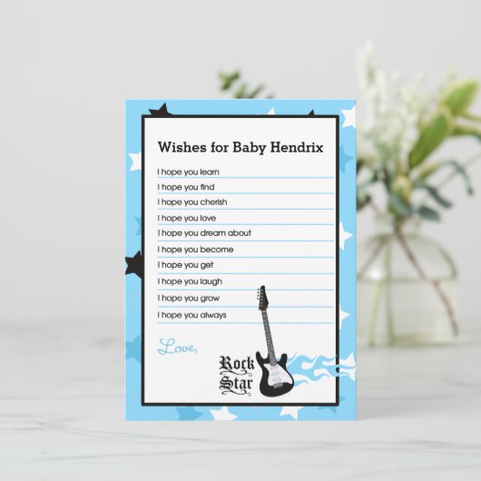 ブルーロックスターがベビーアドバイスカードを希望 アドバイスカード (スタンド正面)