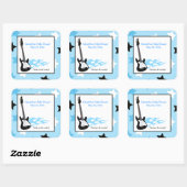 ブルーロックスターギタースクエアの好意ステッカー スクエアシール (シート)