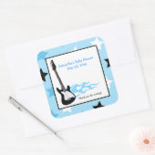 ブルーロックスターギタースクエアの好意ステッカー スクエアシール (封筒)