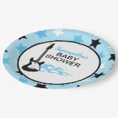 ブルーロックスターギターロックアバイロッカーロックスター ペーパープレート (アングル)