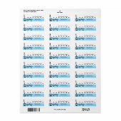 ブルーロックスター印刷可能住所 シール (フルシート)