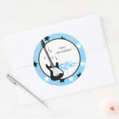 ブルーロックスター誕生日フェイスステッカー ラウンドシール (封筒)