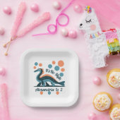 ブルーロックネス誕生日スクエアプレート ペーパープレート (パーティー)