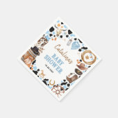 ブルーロデオウェスタンカウボーイベビーシャワー スタンダードカクテルナプキン (角)