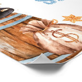 ブルーロデオ西カウボーイベビーシャワーへようこそ ポスター (角)