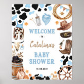 ブルーロデオ西カウボーイベビーシャワーへようこそ ポスター (正面)