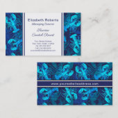 ブルーロブスターシーフードレストランまたはコースタルリゾート 名刺 (正面/裏面)