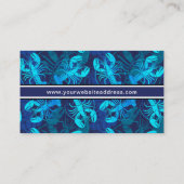 ブルーロブスターシーフードレストランまたはコースタルリゾート 名刺 (裏面)