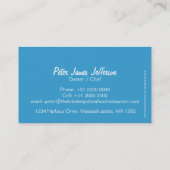 ブルーロブスターシーフードレストラン名刺 名刺 (裏面)