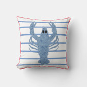 ブルーロブスタージンジャージャースジャストライプーズ クッション (正面)