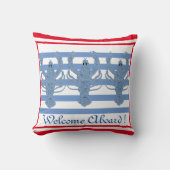 ブルーロブスタージンジャージャースジャフランスのール クッション (正面)