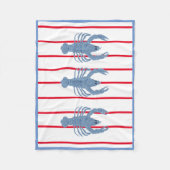 ブルーロブスタージンジャージャースジャーベビー小さな毛布 フリースブランケット (正面)