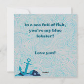 ブルーロブスターバレンタイン シーズンカード (裏面)